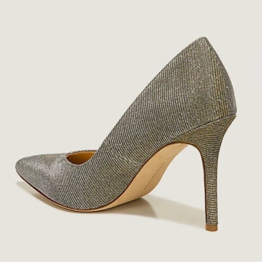 Veronica‎ Beard NEW Nathalia Lurex Metallic Pump Heels Size 10 - Picture 6 of 16
